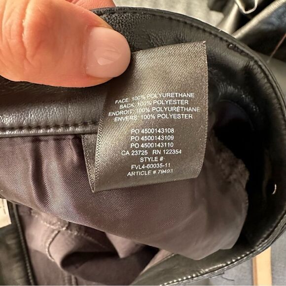 Aritzia Wilfred Free Black Faux Leather Melina Pant - Picture 2 of 6